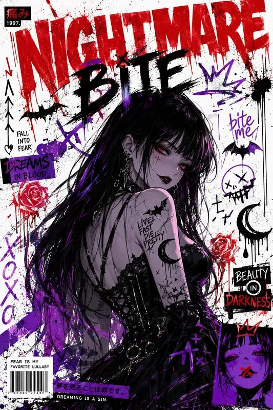 Anime Urban Graffiti Collage Posters