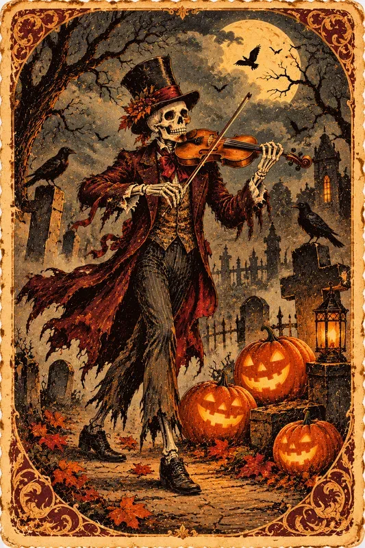 Vintage Halloween Art Generator