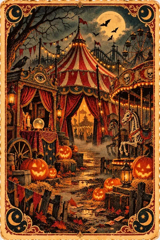 Vintage Halloween Art Generator