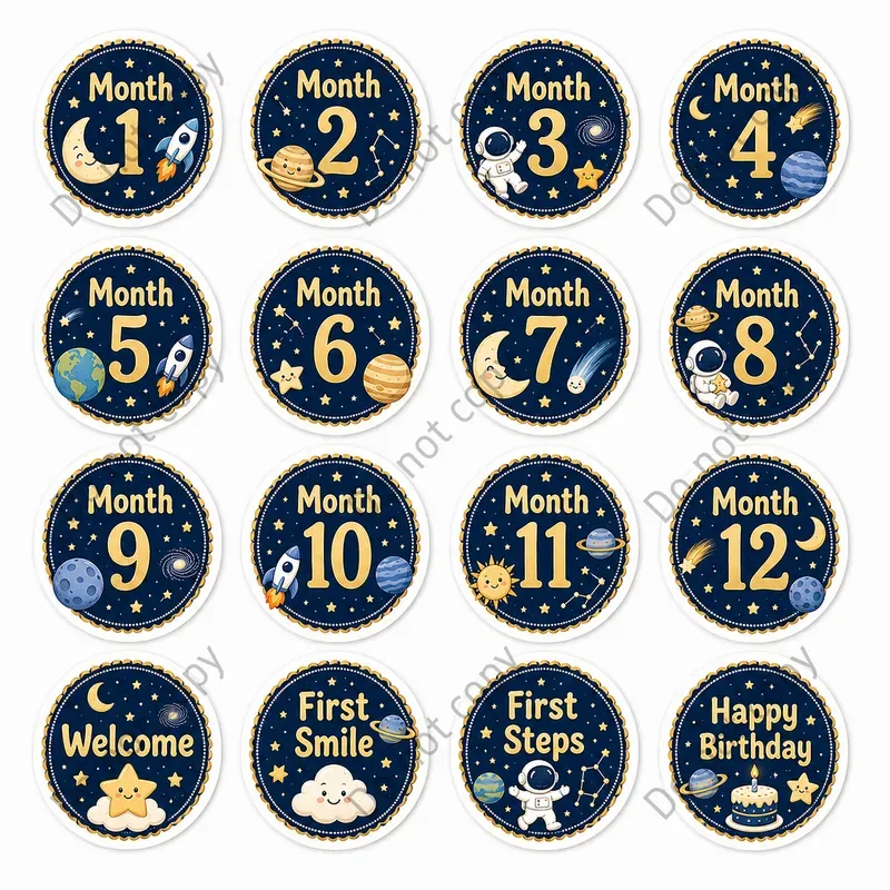 Baby Milestone Sticker Sets
