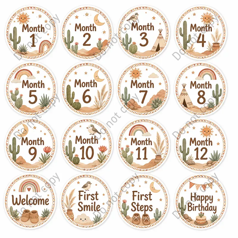 Baby Milestone Sticker Sets