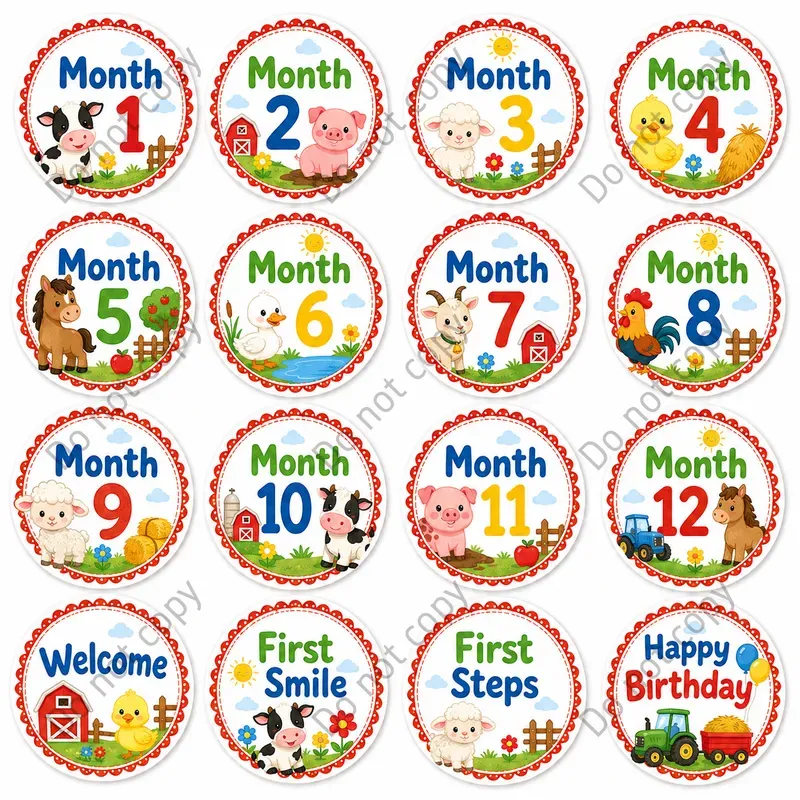 Baby Milestone Sticker Sets