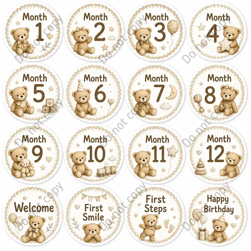 Baby Milestone Sticker Sets