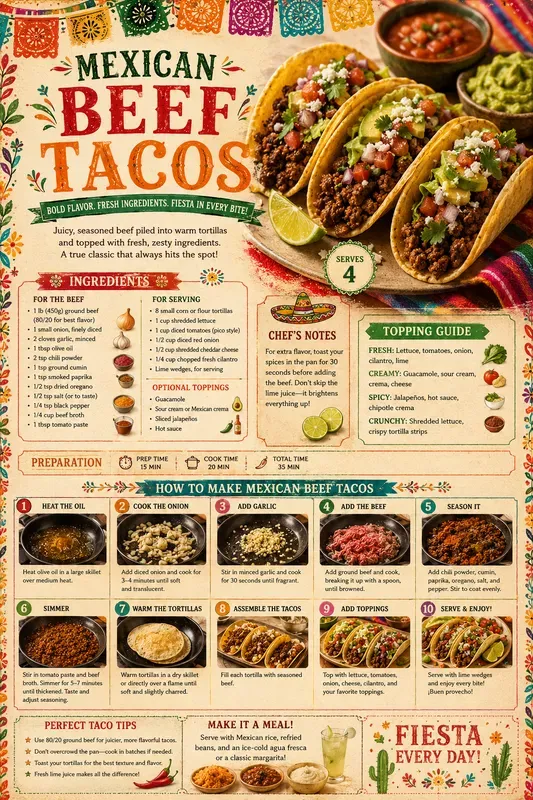 Premium Recipe Infographic Guides