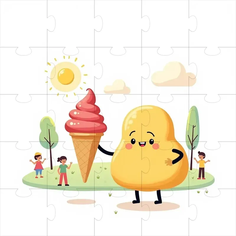 Friendly Blob Character Illustrations