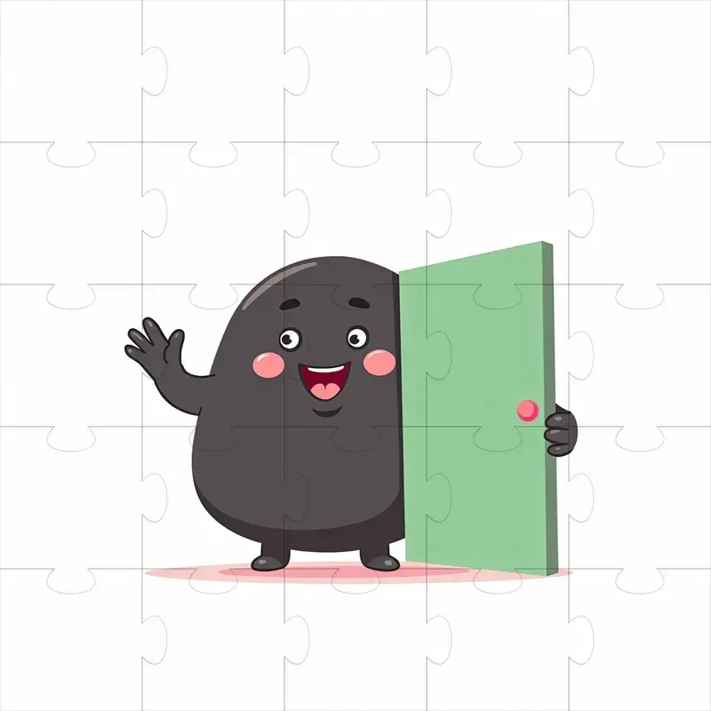 Friendly Blob Character Illustrations