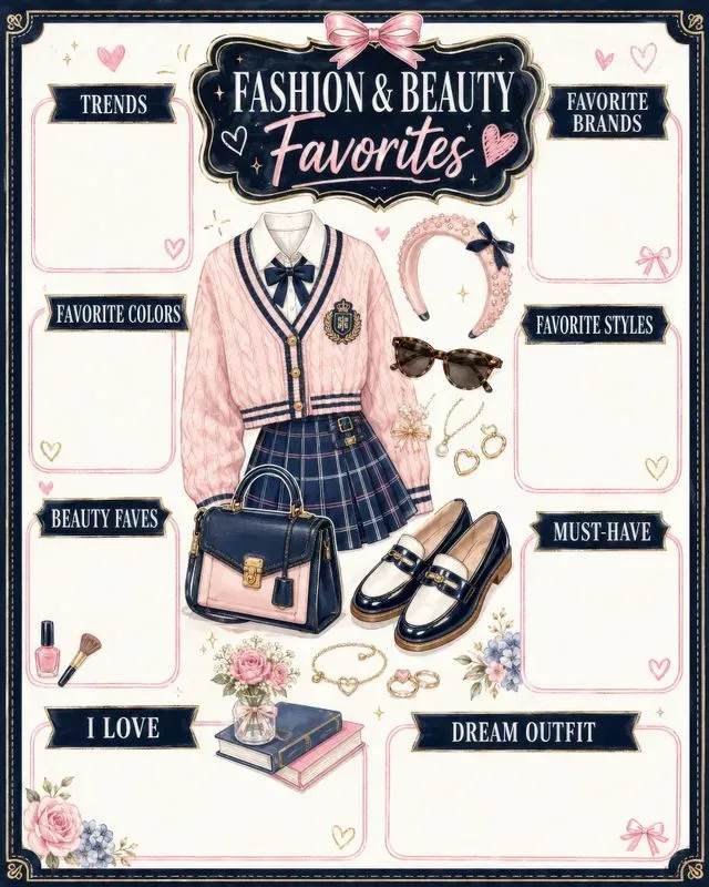 Fashion Beauty Style Favorites Posters