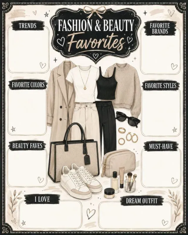 Fashion Beauty Style Favorites Posters