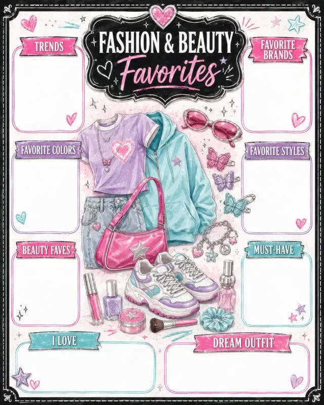 Fashion Beauty Style Favorites Posters