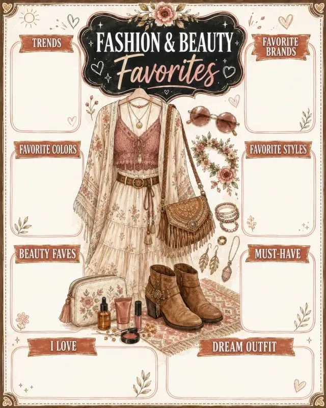 Fashion Beauty Style Favorites Posters