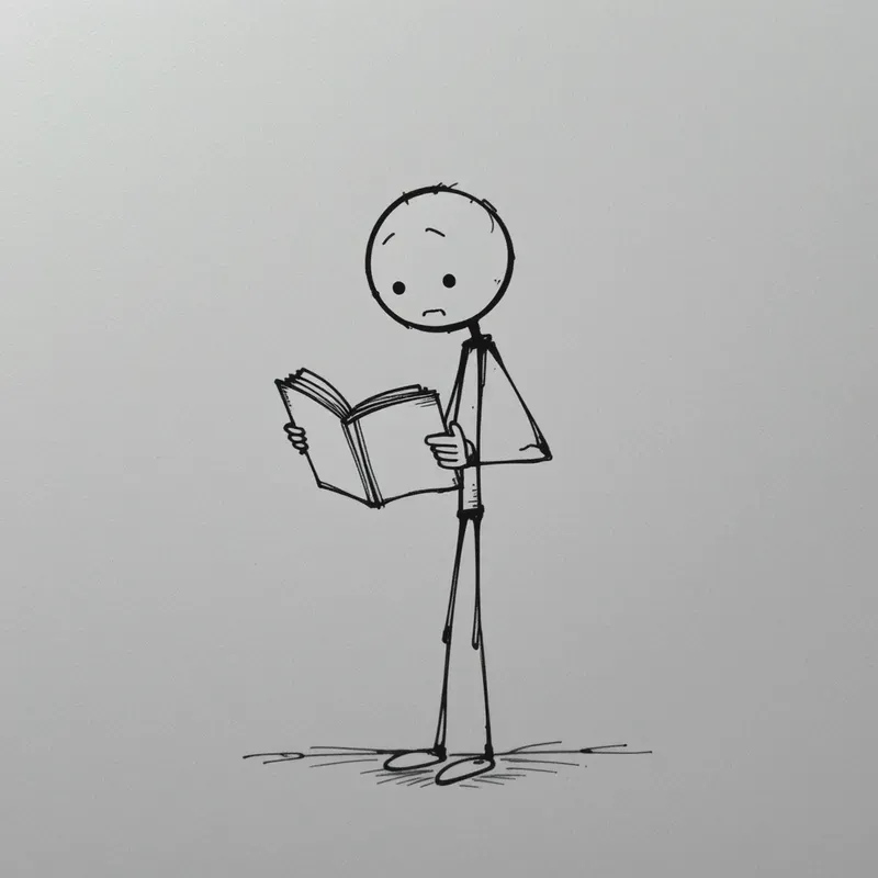 Minimalist Stickman Action Art