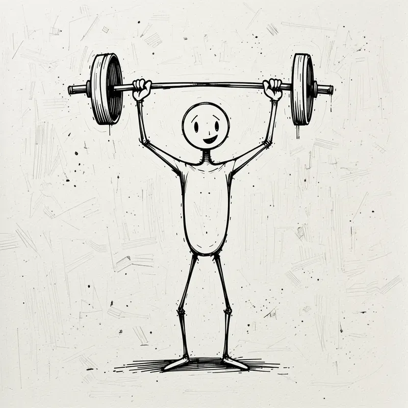 Minimalist Stickman Action Art