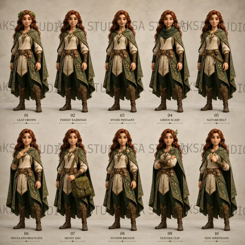 3D Character Accessory Sheets