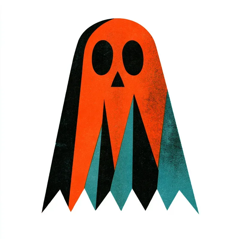 Mid Century Halloween Clipart Elements