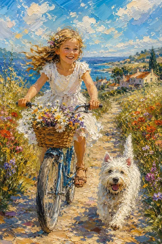 Joyful Impasto Storybook Art