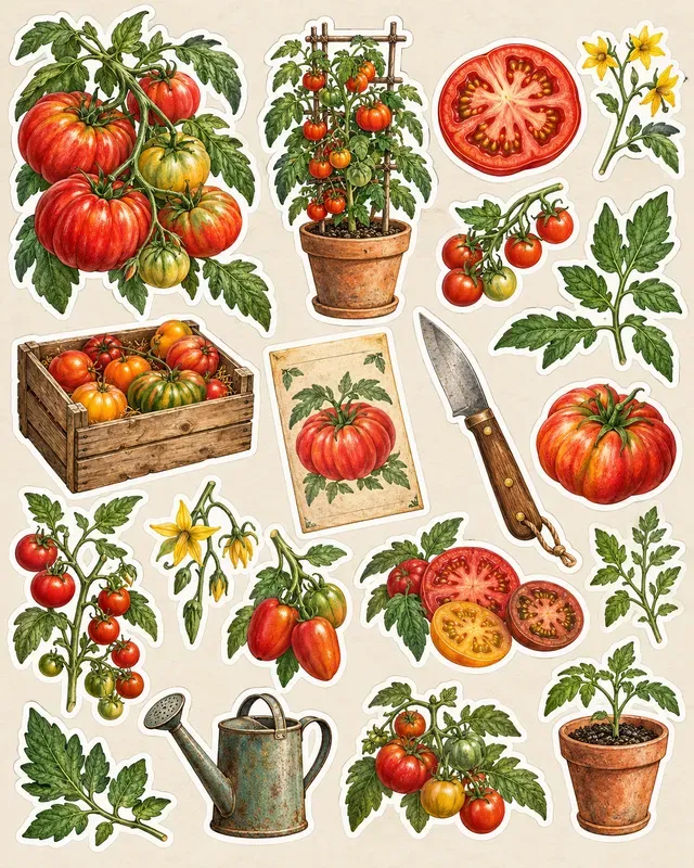 Seed Packet Garden Stickers