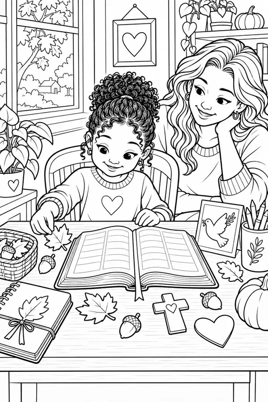 Thanksgiving Family Devotions Colorings