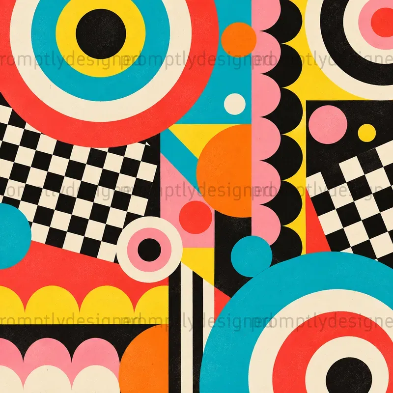 Mod Sixties Collage Backgrounds