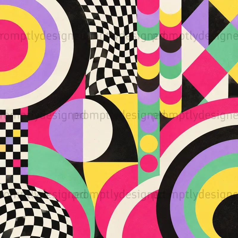 Mod Sixties Collage Backgrounds
