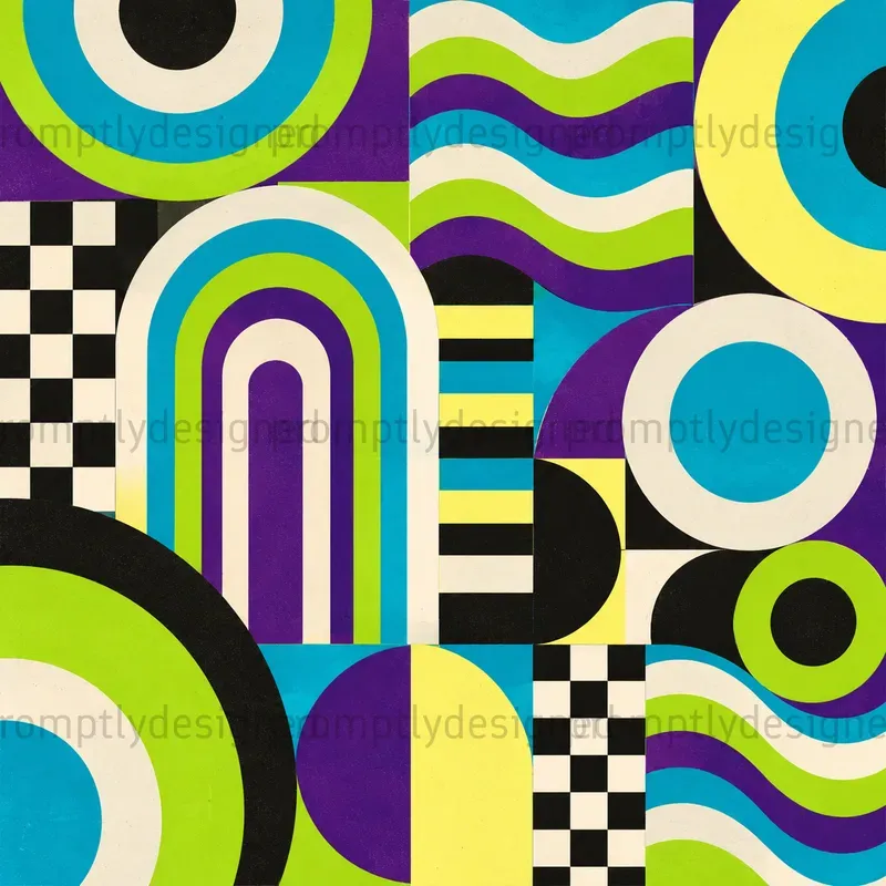 Mod Sixties Collage Backgrounds