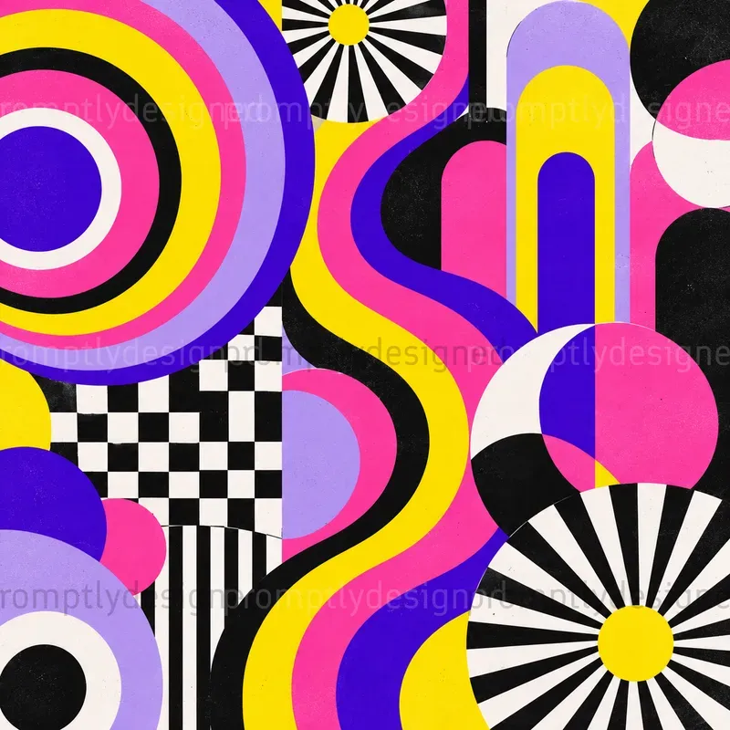 Mod Sixties Collage Backgrounds