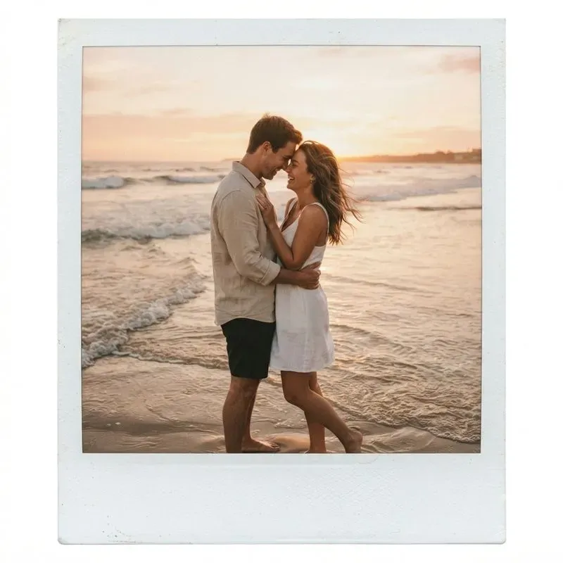 Cute Couple Instax Photo Style Generator