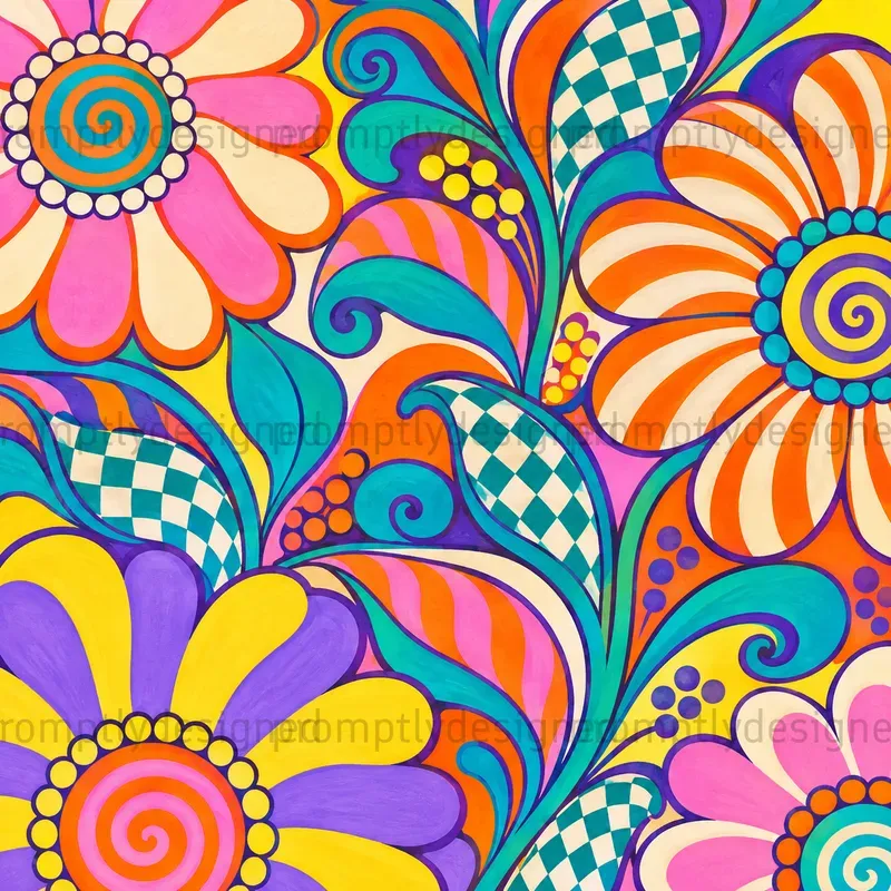 Psychedelic Botanical Backgrounds