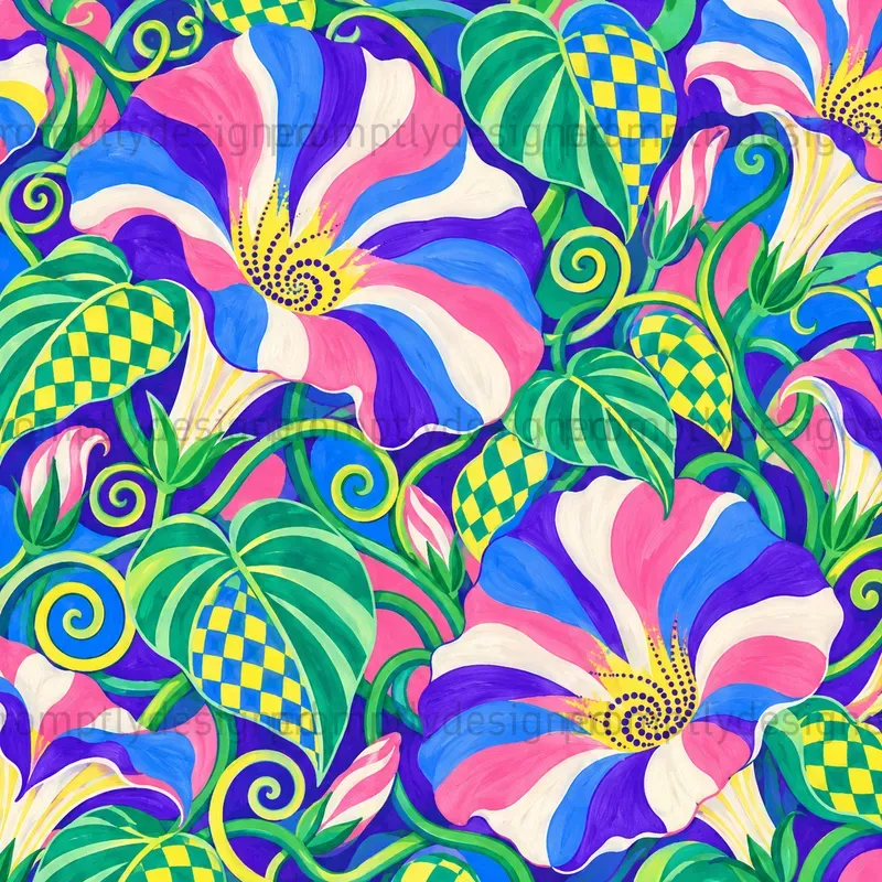Psychedelic Botanical Backgrounds