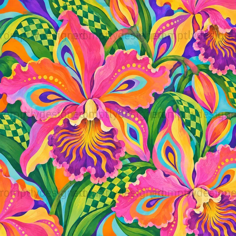 Psychedelic Botanical Backgrounds