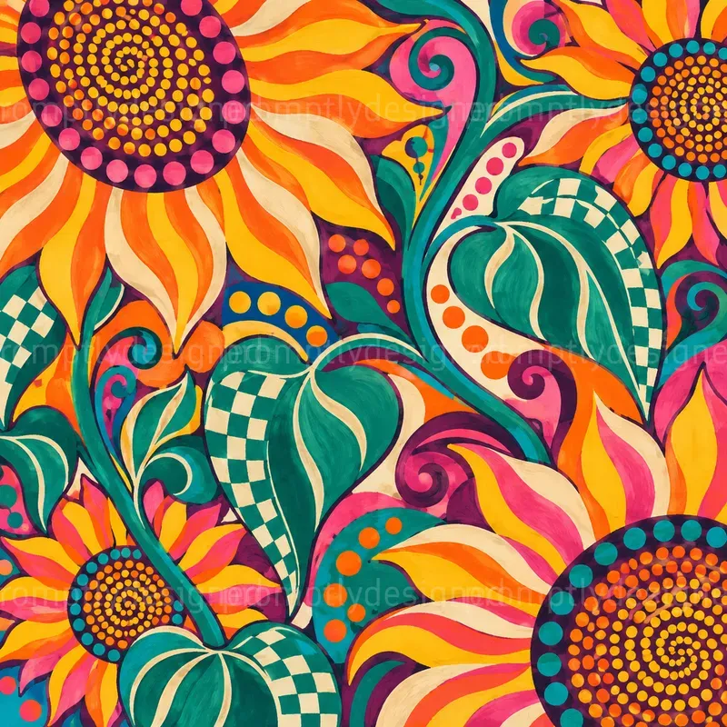 Psychedelic Botanical Backgrounds