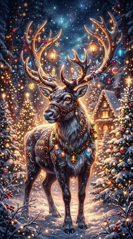 Christmas Fantasy Portrait Art Prints