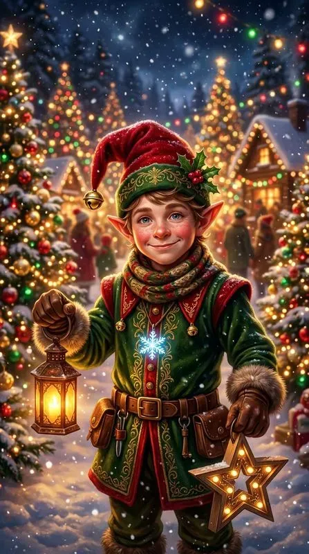 Christmas Fantasy Portrait Art Prints
