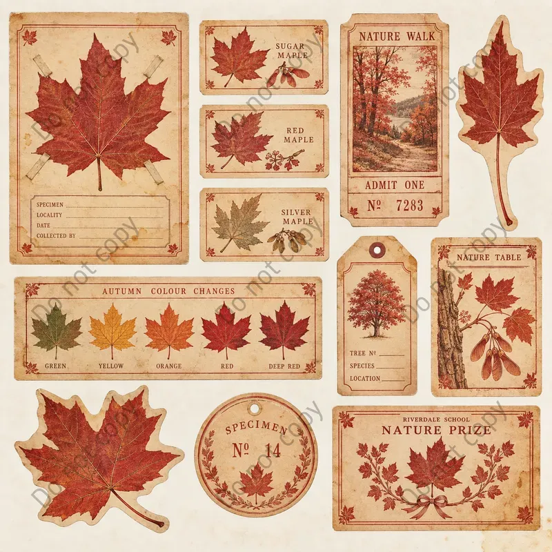 Autumn Leaf Pressing Ephemera