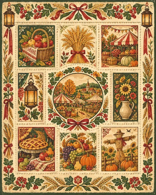 Folk Festival Stamp Sheets