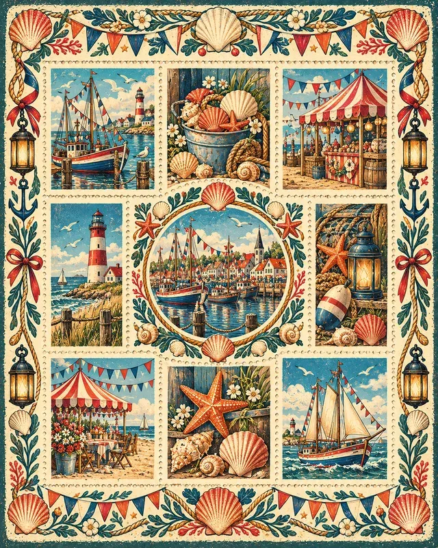Folk Festival Stamp Sheets