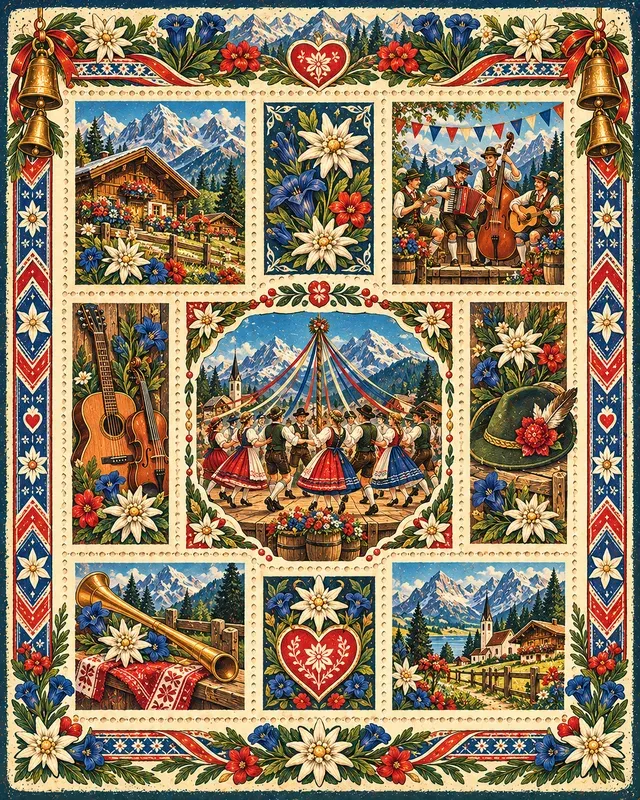 Folk Festival Stamp Sheets