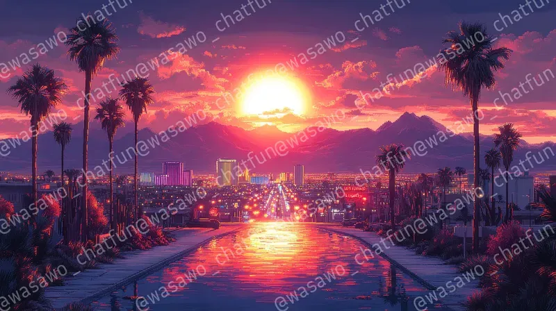 Las Vegas Pixel Art
