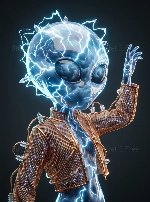 Hybrid 3Dmaterial Mastery Portrait Art