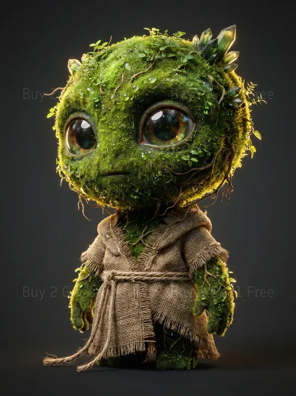 Hybrid 3Dmaterial Mastery Portrait Art