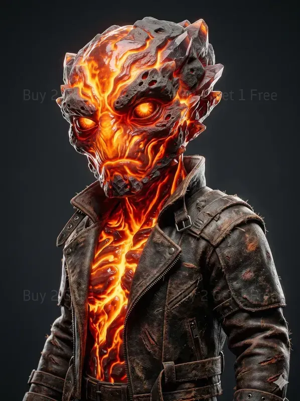 Hybrid 3Dmaterial Mastery Portrait Art