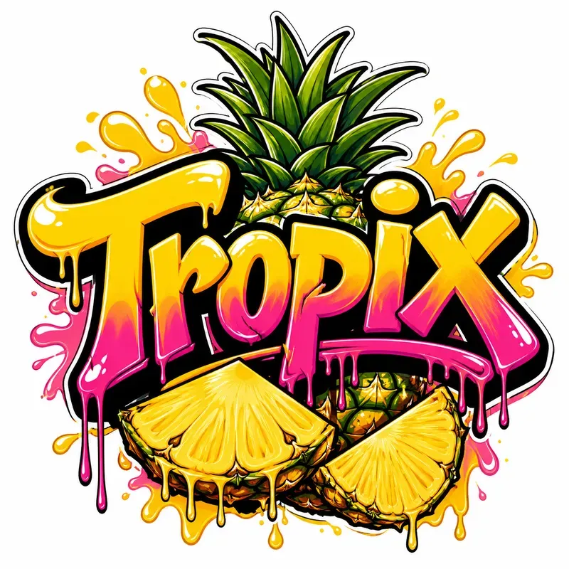 Graffiti Fruit Splash Logo Generator
