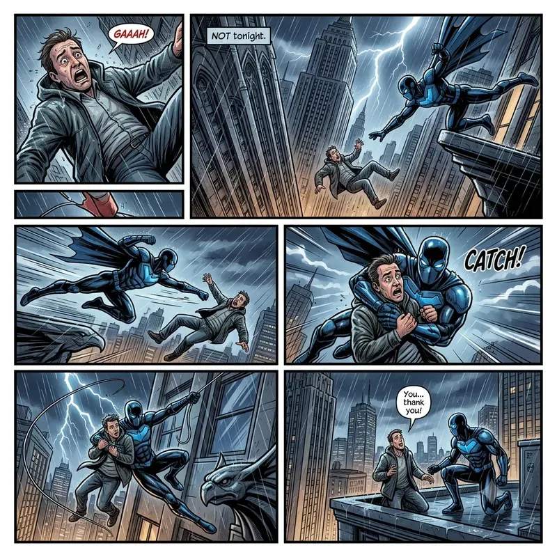 Cinematic Comic Panels And Page Designs