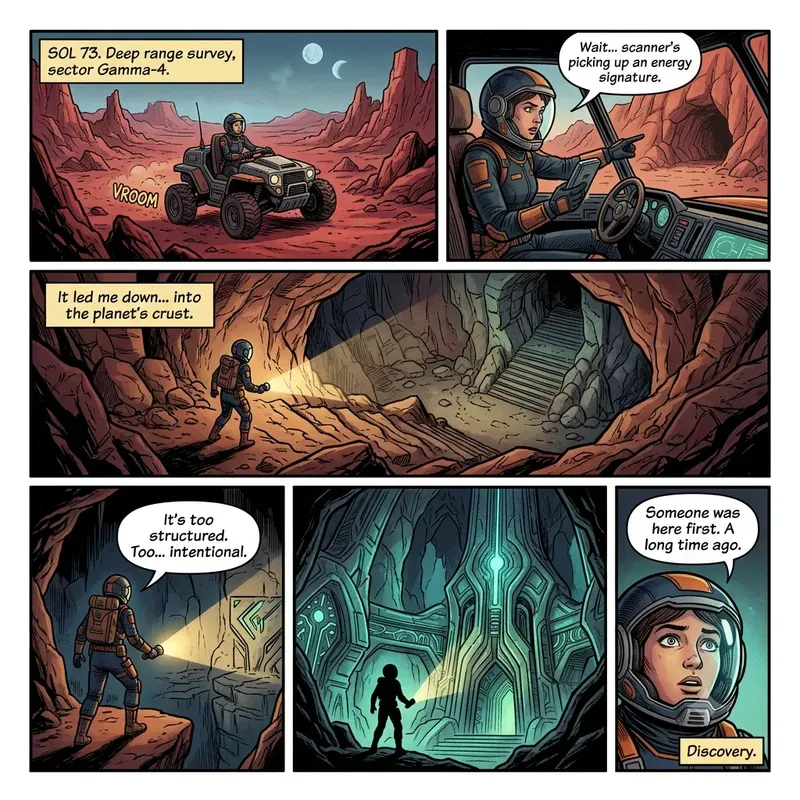 Cinematic Comic Panels And Page Designs