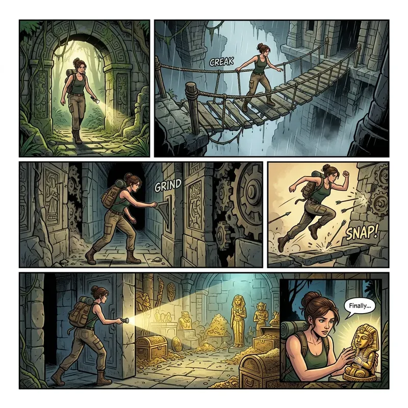 Cinematic Comic Panels And Page Designs
