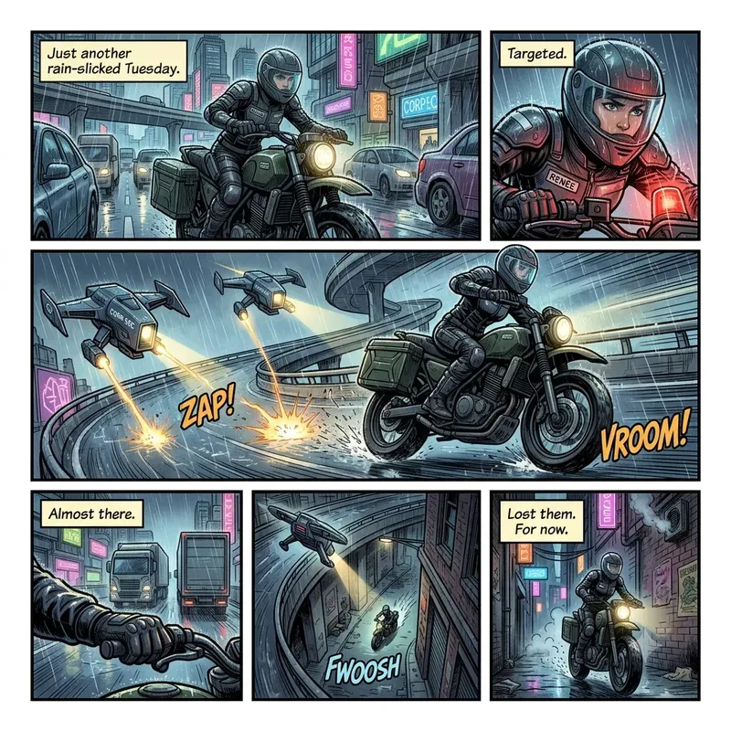 Cinematic Comic Panels And Page Designs