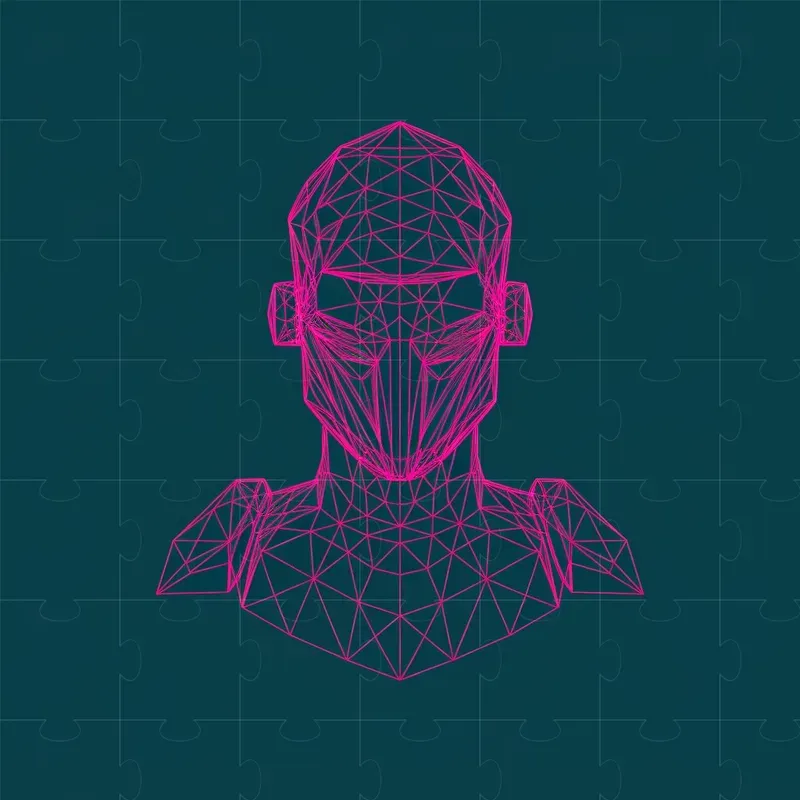 3D Mesh Line Art