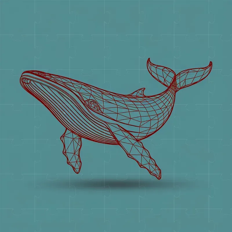 3D Mesh Line Art