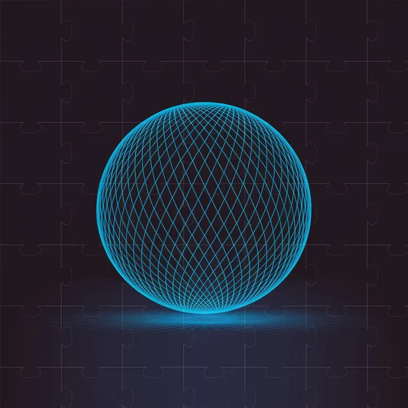 3D Mesh Line Art