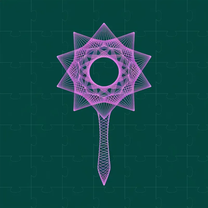3D Mesh Line Art