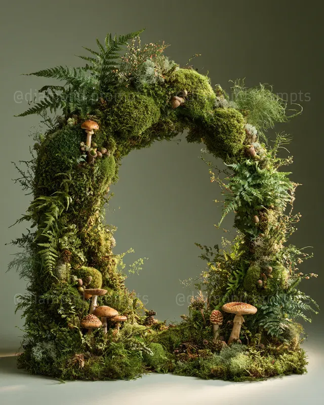 Natural Material Frames Empty Centres